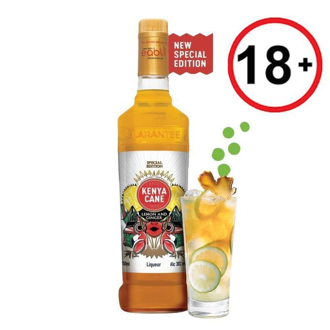 Kenya Cane Lemon and Ginger Liqueur - 750ml Brand: Kenya Cane